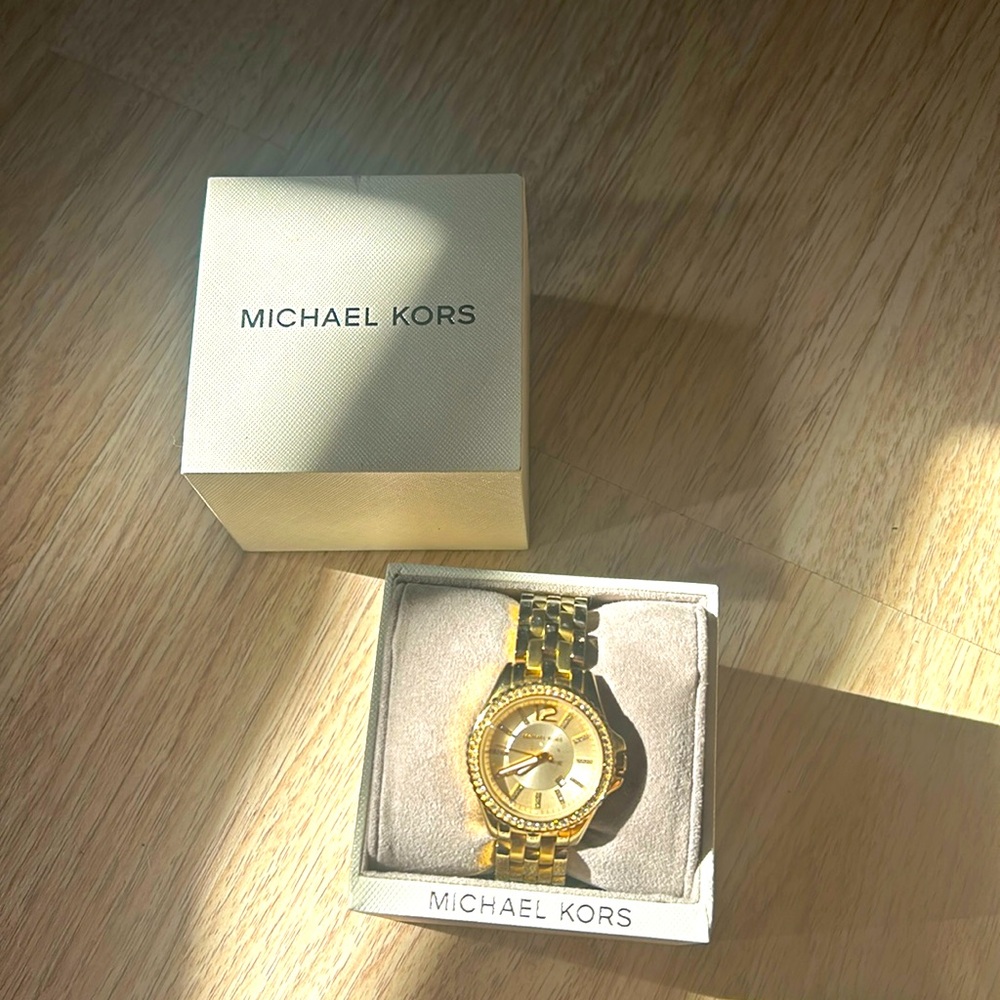 Michael Kors Gold with diamonds watch